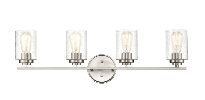 Millennium 3684-SN Four Light Vanity, Satin Nickel Finish - LightingWellCo