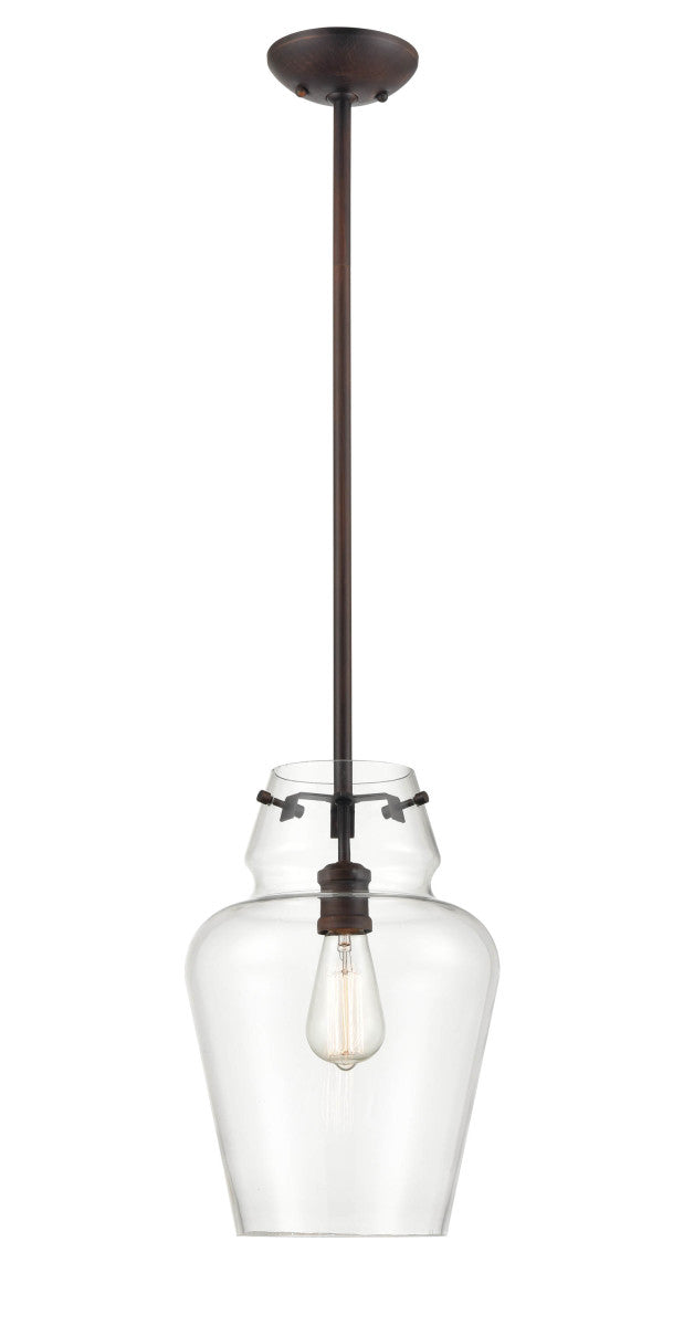 Millennium 3701-RBZ One Light Mini Pendant, Rubbed Bronze Finish - LightingWellCo