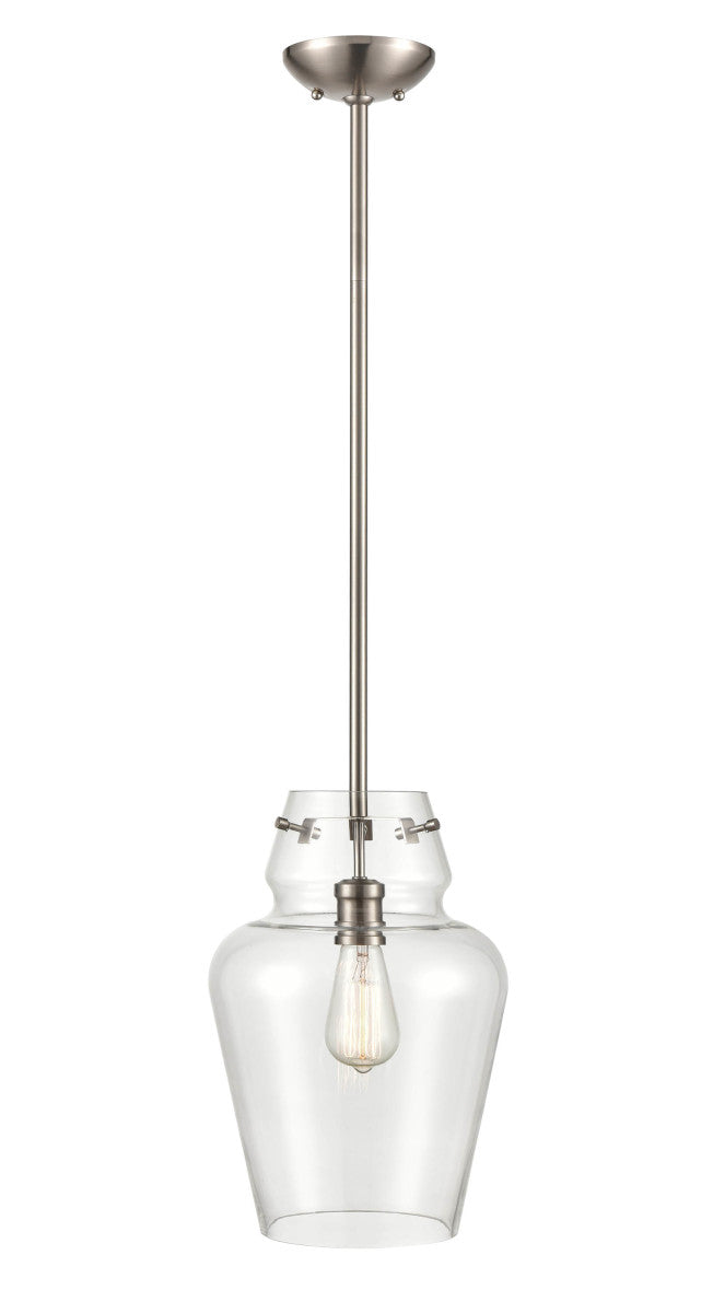 Millennium 3701-SN One Light Mini Pendant, Satin Nickel Finish - LightingWellCo