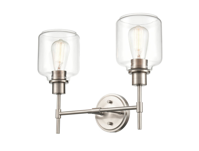 Millennium 6942-SN Two Light Vanity, Satin Nickel Finish - LightingWellCo