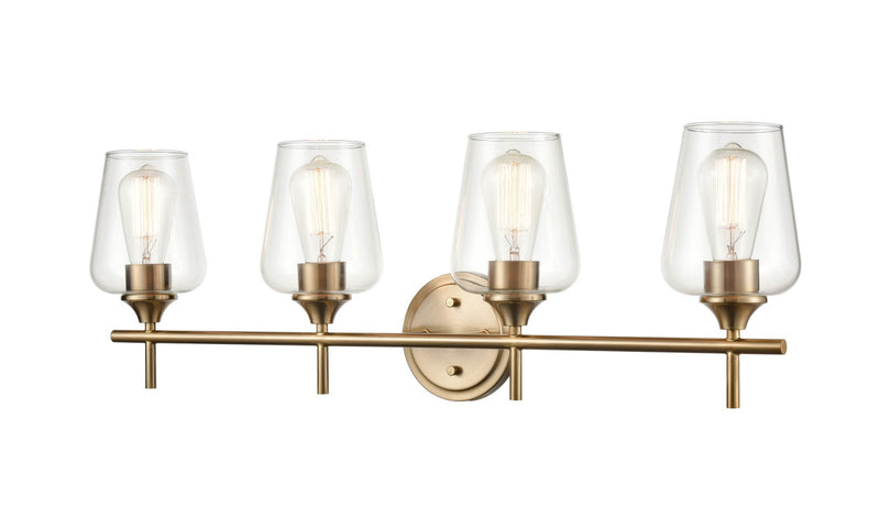 Millennium 9704-MG Four Light Vanity, Modern Gold Finish - LightingWellCo