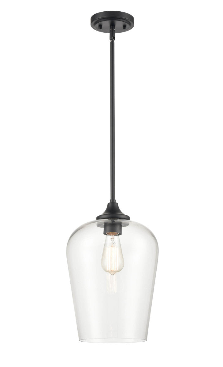 Millennium 9741-MB One Light Mini Pendant, Matte Black Finish - LightingWellCo