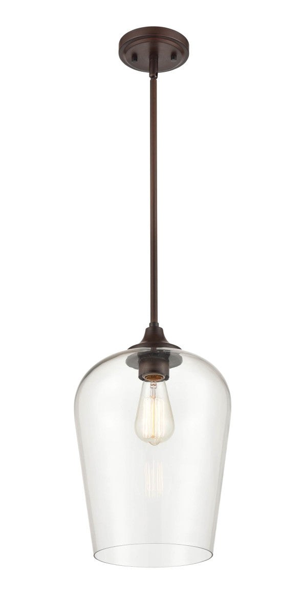 Millennium 9741-RBZ One Light Mini Pendant, Rubbed Bronze Finish - LightingWellCo