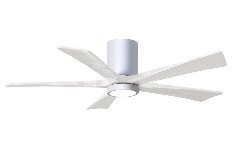 Matthews Fan Company Irene IR5HLK-WH-MWH-52 52``Ceiling Fan, Gloss White Finish - LightingWellCo