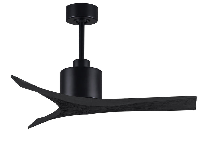 Matthews Fan Company Mollywood MW-BK-BK-42 42``Ceiling Fan, Matte Black Finish - LightingWellCo