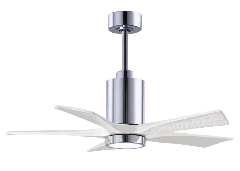 Matthews Fan Company Patricia PA5-CR-MWH-42 42``Ceiling Fan, Polished Chrome Finish - LightingWellCo