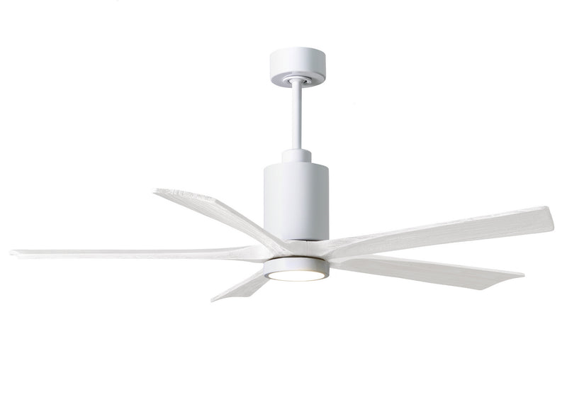 Matthews Fan Company Patricia PA5-WH-MWH-60 60``Ceiling Fan, Gloss White Finish - LightingWellCo