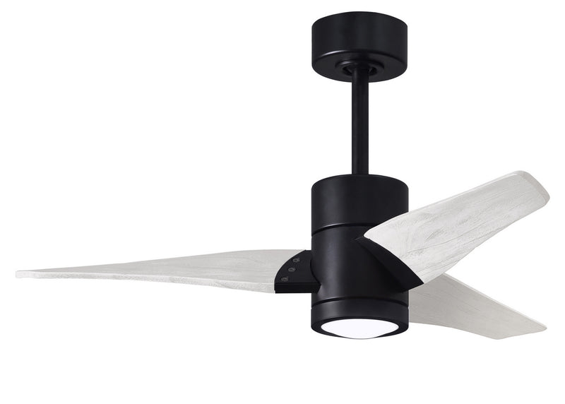 Matthews Fan Company Super Janet SJ-BK-MWH-42 42``Ceiling Fan, Matte Black Finish - LightingWellCo