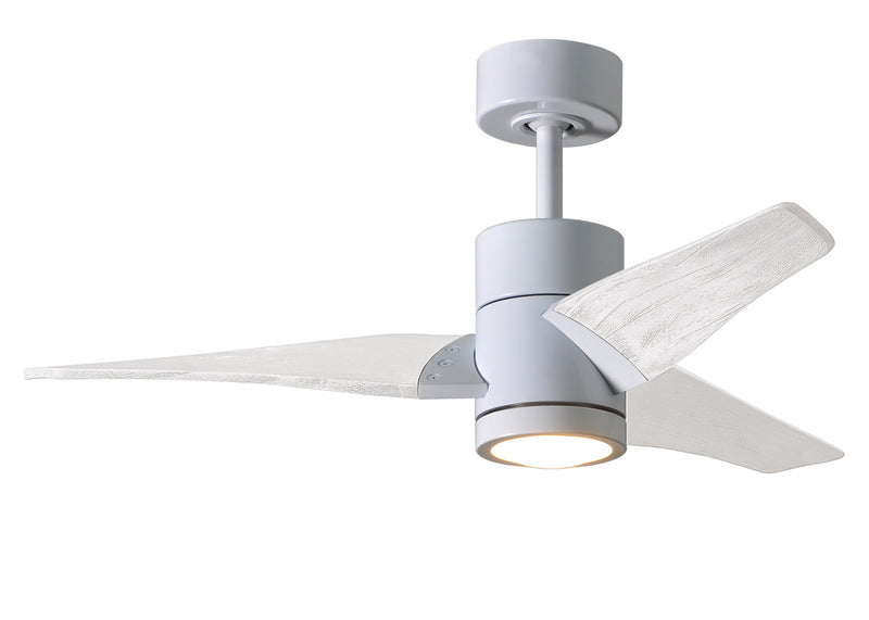 Matthews Fan Company Super Janet SJ-WH-MWH-42 42``Ceiling Fan, Gloss White Finish - LightingWellCo