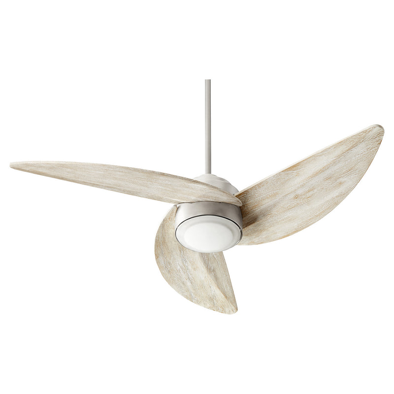 Quorum 41523-65 LED Ceiling Fan, Satin Nickel Finish - LightingWellCo