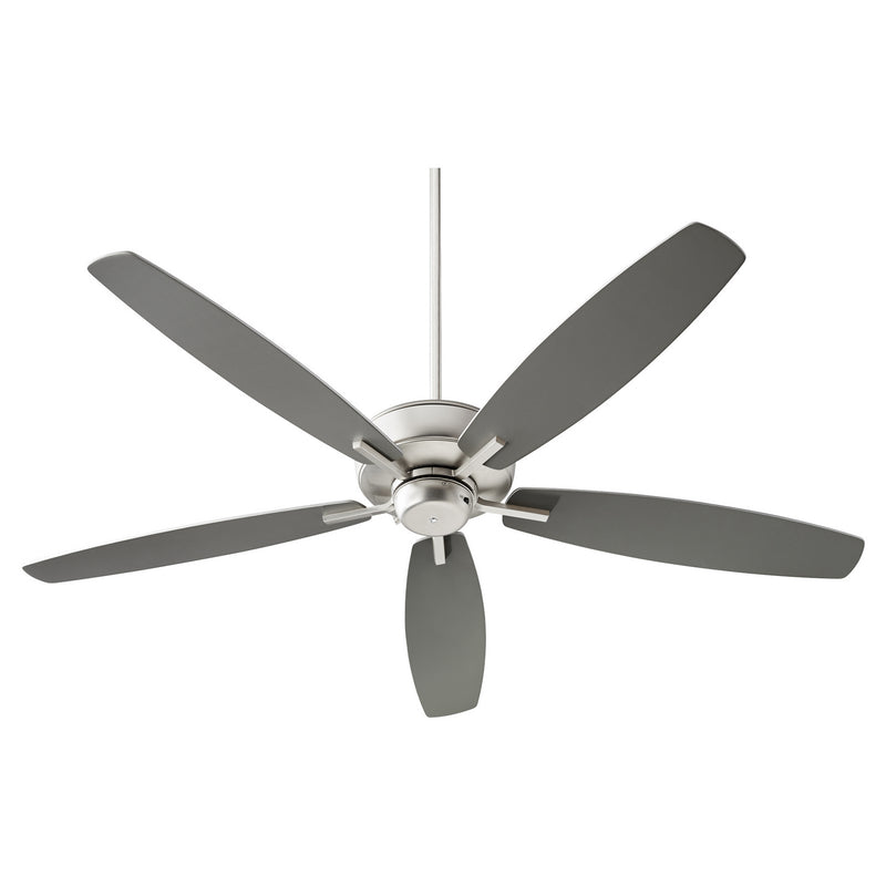 Quorum 7060-65 60``Ceiling Fan, Satin Nickel Finish - LightingWellCo