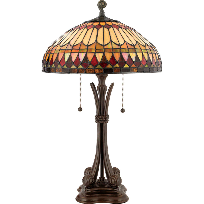 Quoizel TF6660BB Two Light Table Lamp, Brushed Bullion Finish - LightingWellCo