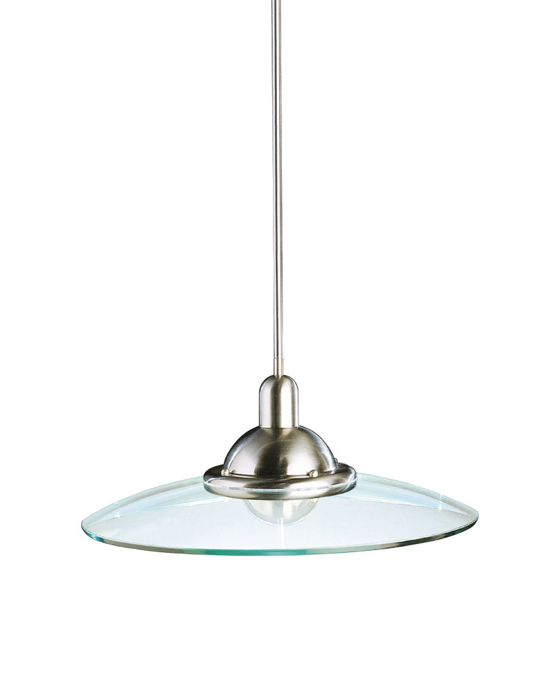 Kichler 2640NI One Light Pendant, Brushed Nickel Finish - LightingWellCo