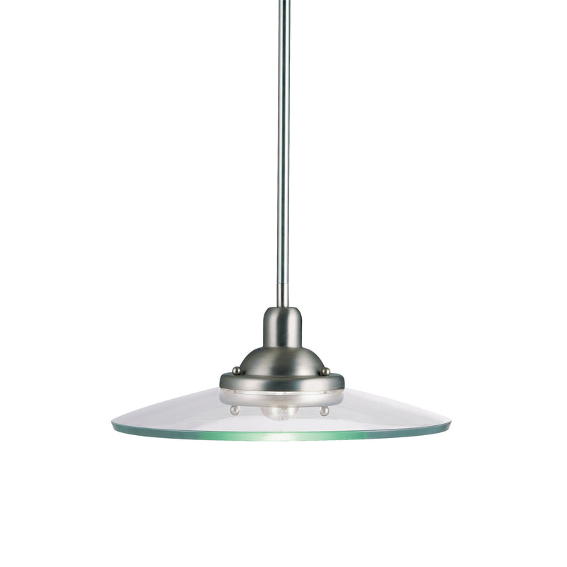 Kichler 2643NI One Light Pendant, Brushed Nickel Finish - LightingWellCo