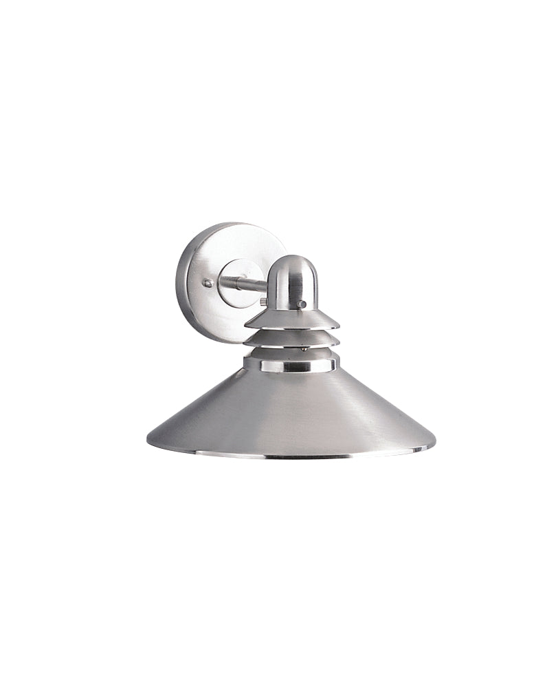 Kichler 9044NI One Light Outdoor Wall Mount, Brushed Nickel Finish - LightingWellCo