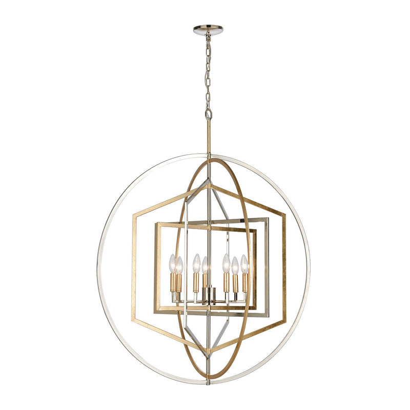 ELK Home 12264/7 Seven Light Chandelier, Polished Nickel Finish-LightingWellCo