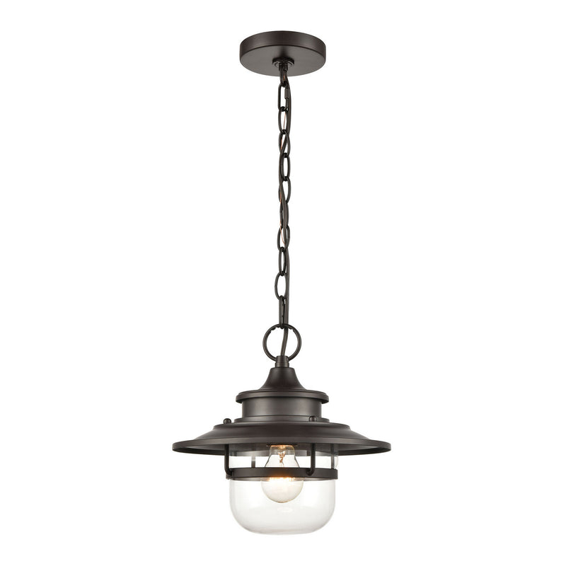 ELK Home 46072/1 One Light Outdoor Pendant, Oil Rubbed Bronze Finish - At LightingWellCo