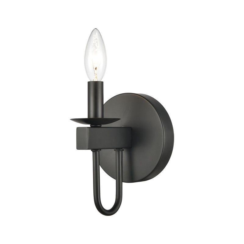 ELK Home 75073/1 One Light Vanity, Black Finish - At LightingWellCo