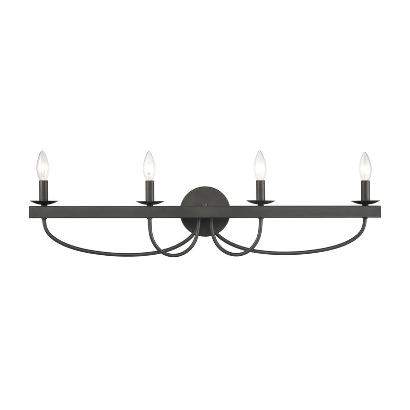 ELK Home 75076/4 Four Light Vanity, Black Finish-LightingWellCo