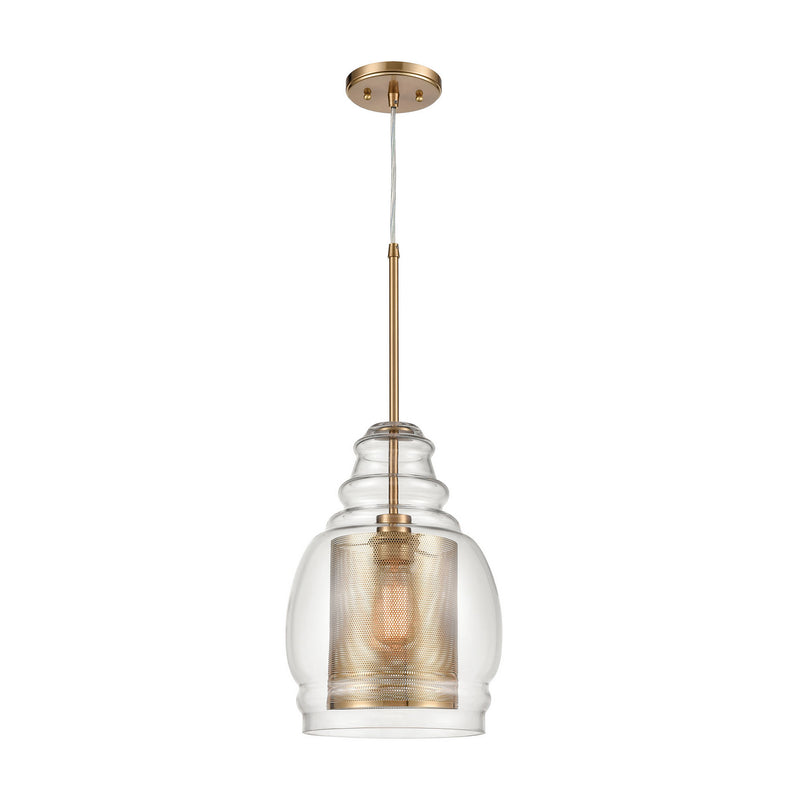 ELK Home 81424/1 One Light Pendant, Antique Gold Finish-LightingWellCo