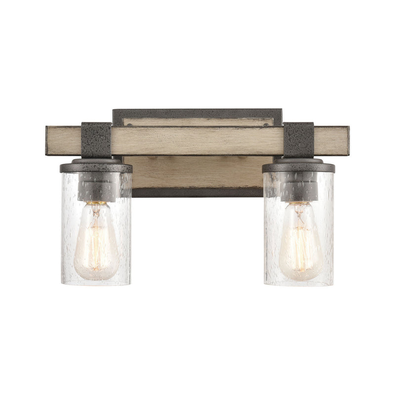 ELK Home 89141/2 Two Light Vanity, Anvil Iron Finish-LightingWellCo