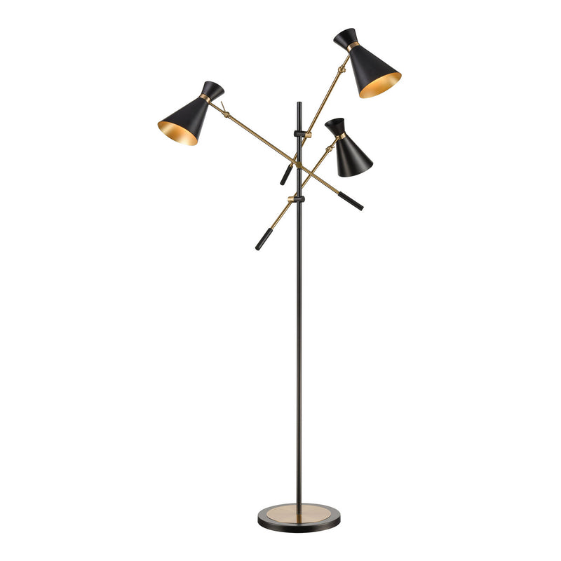 ELK Home D4520 LED Floor Lamp, Black, Aged Brass, Aged Brass Finish - At LightingWellCo