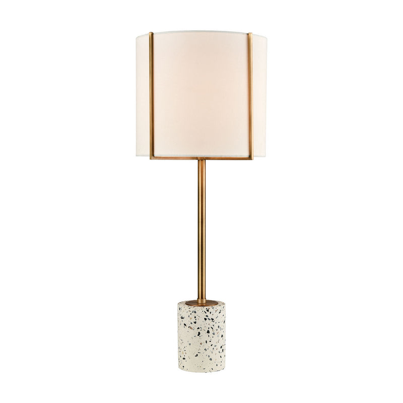 ELK Home D4551 One Light Table Lamp, White Finish - At LightingWellCo