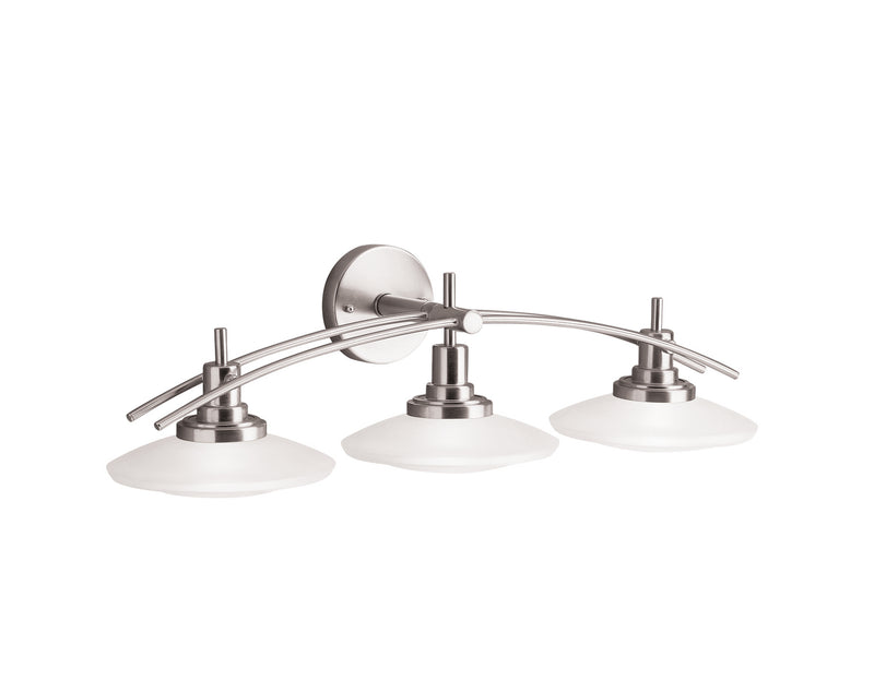 Kichler 6463NI Three Light Bath, Brushed Nickel Finish - LightingWellCo