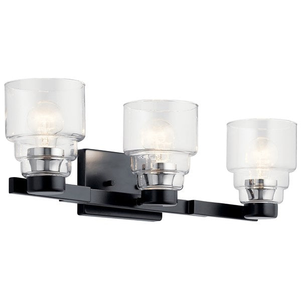 Kichler 55012BK Three Light Bath, Black Finish - LightingWellCo