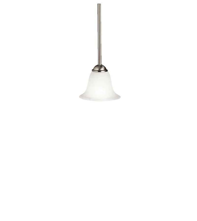 Kichler 2771NI One Light Mini Pendant, Brushed Nickel Finish - LightingWellCo