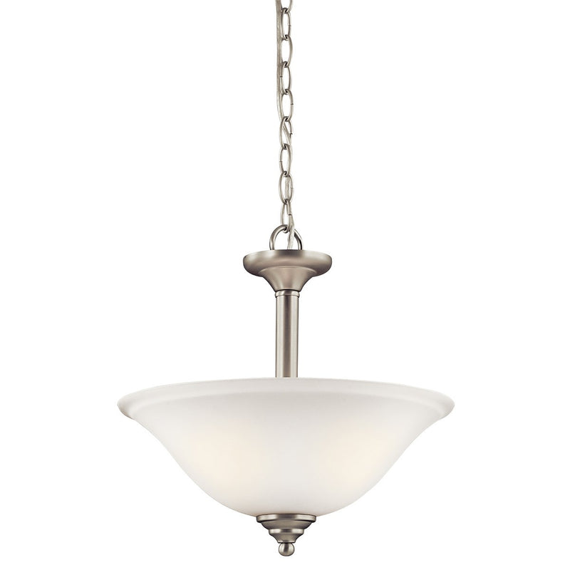 Kichler 3694NIWL18 LED Pendant/Semi Flush, Brushed Nickel Finish - LightingWellCo