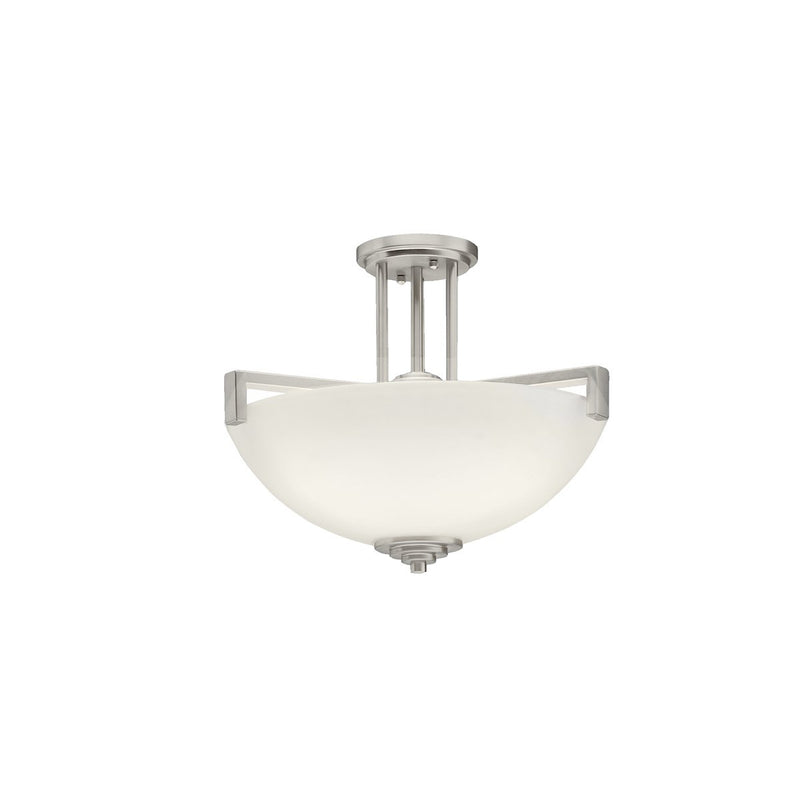 Kichler 3797NIL18 LED Pendant/Semi Flush, Brushed Nickel Finish - LightingWellCo