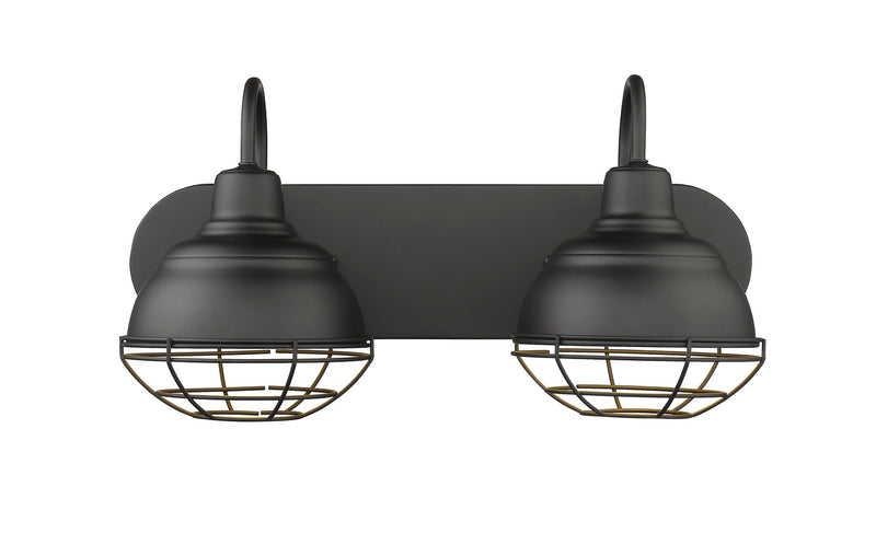Millennium 5422-MB Two Light Vanity, Matte Black Finish - LightingWellCo