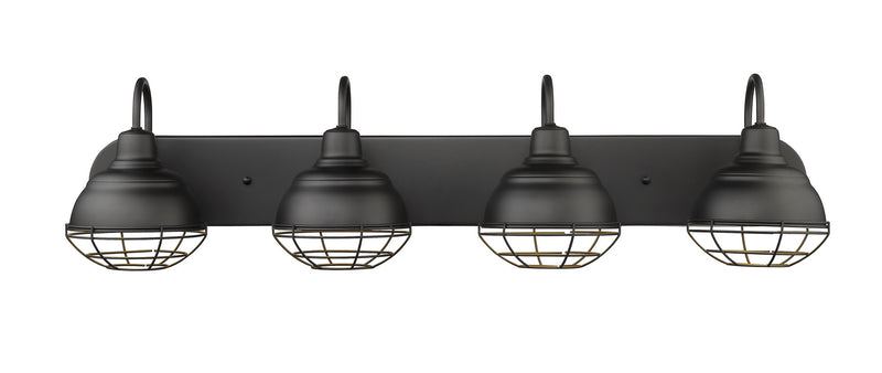 Millennium 5424-MB Four Light Vanity, Matte Black Finish - LightingWellCo