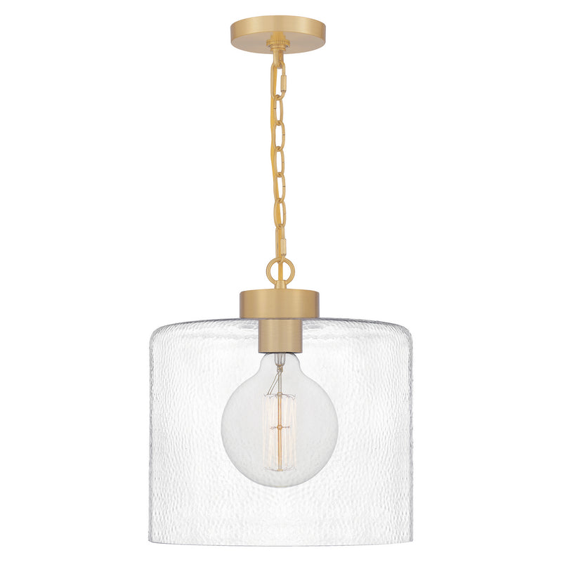 Quoizel ABR1512AB One Light Mini Pendant, Aged Brass Finish - LightingWellCo