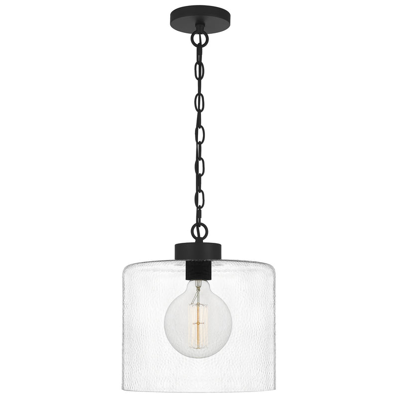 Quoizel ABR1512MBK One Light Mini Pendant, Matte Black Finish - LightingWellCo