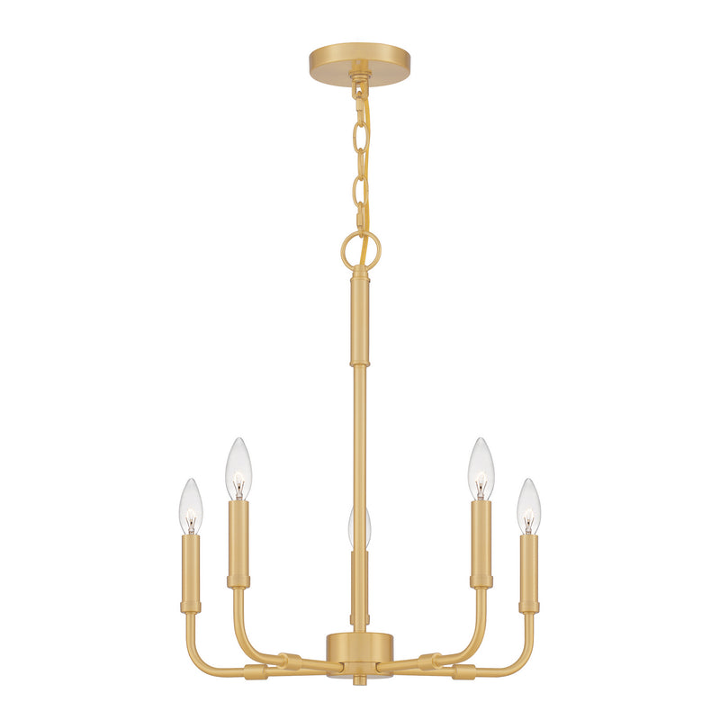 Quoizel ABR5018AB Five Light Chandelier, Aged Brass Finish - LightingWellCo