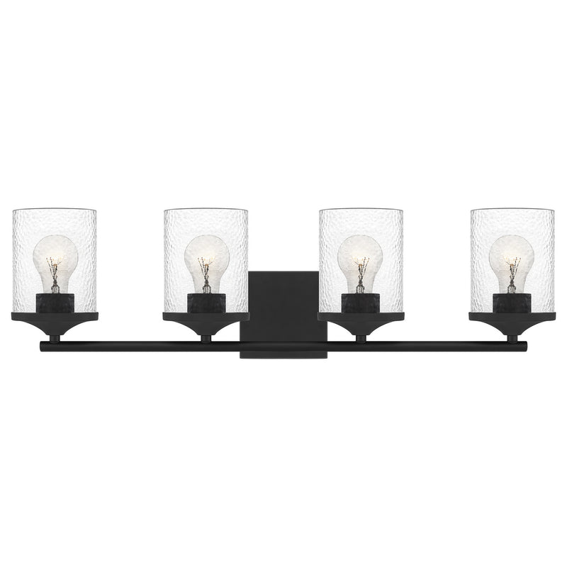 Quoizel ABR8628MBK Four Light Bath, Matte Black Finish - LightingWellCo