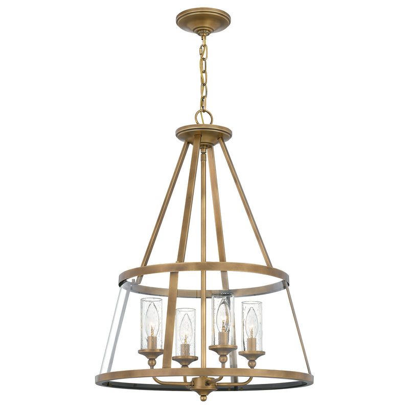 Quoizel BAW1820WS Four Light Pendant, Weathered Brass Finish - LightingWellCo