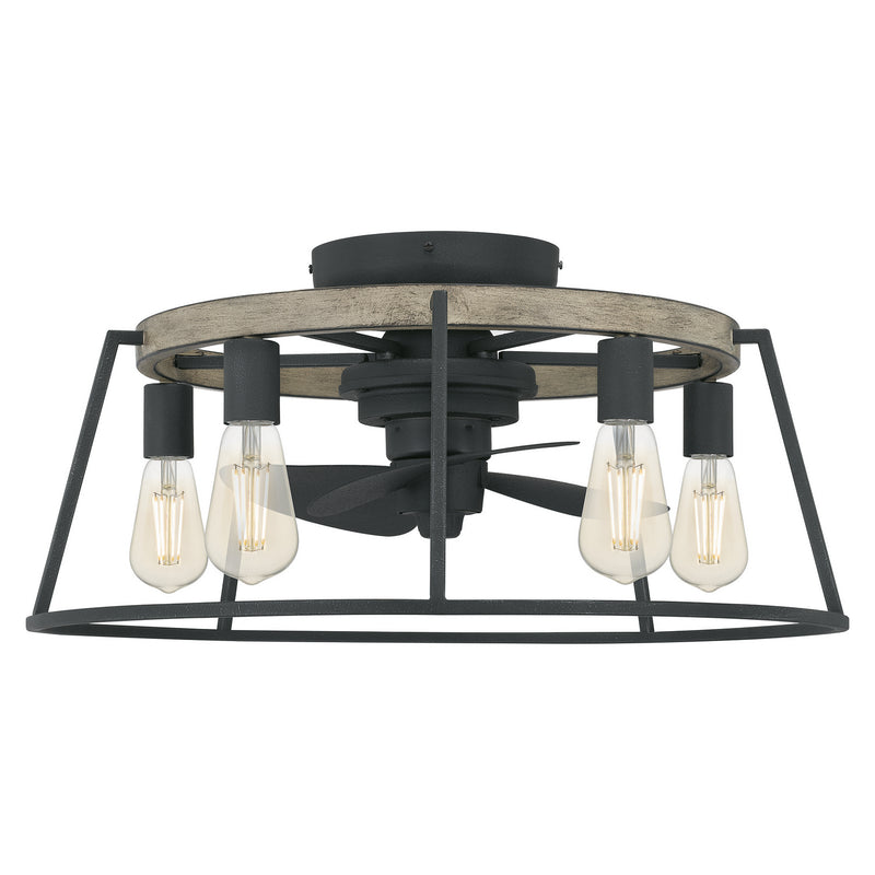 Quoizel BRT3124GK Five Light Fandelier, Grey Ash Finish - LightingWellCo