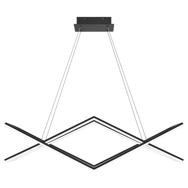 Quoizel PCNEW136MBK LED Linear Chandelier, Matte Black Finish - LightingWellCo