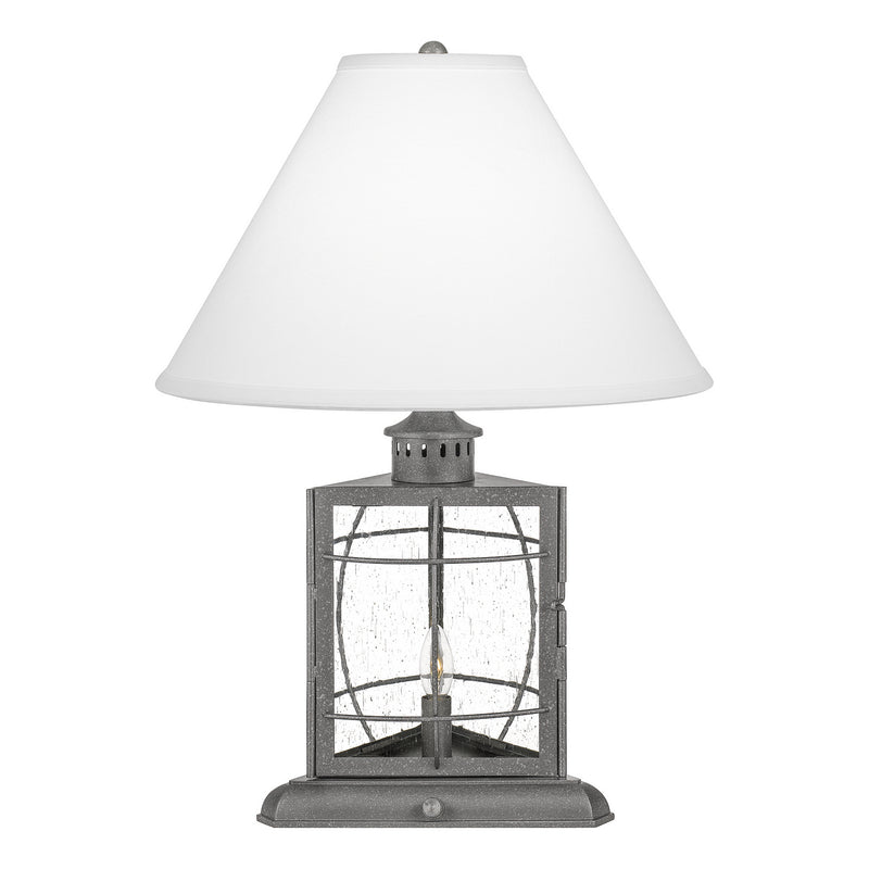 Quoizel Q27146A1 Two Light Table Lamp, Galvanized Finish - LightingWellCo