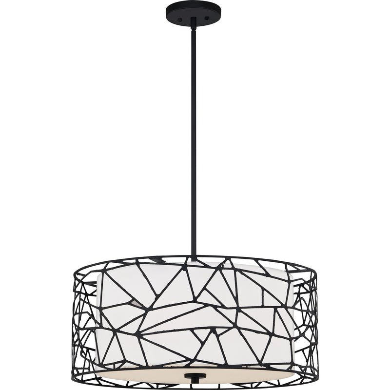 Quoizel QOP5274MBK Four Light Pendant, Matte Black Finish - LightingWellCo