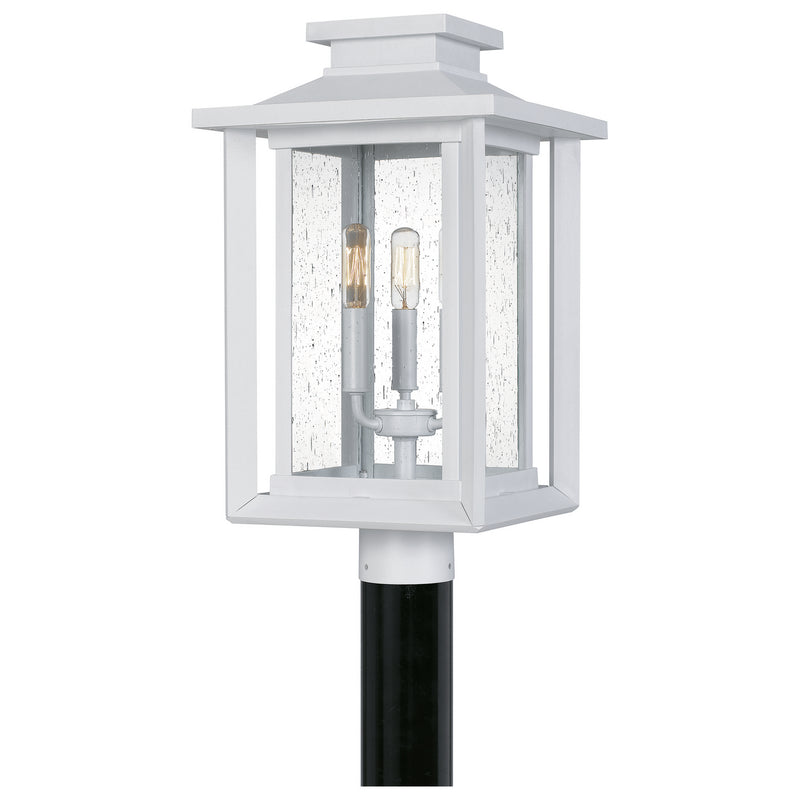 Quoizel WKF9011W Three Light Outdoor Post Mount, White Lustre Finish - LightingWellCo