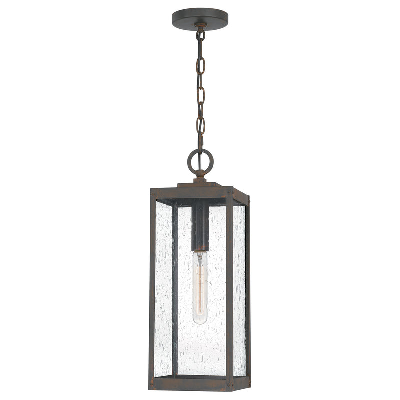 Quoizel WVR1907IZ One Light Outdoor Hanging Lantern, Industrial Bronze Finish - LightingWellCo