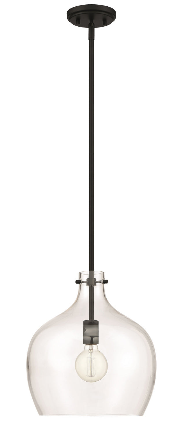 Millennium 2071-MB One Light Pendant, Matte Black Finish - LightingWellCo