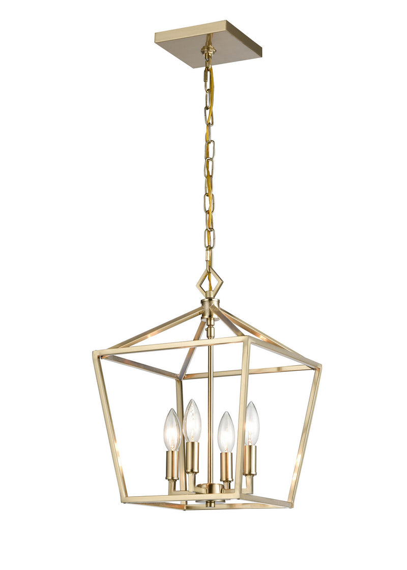 Millennium 3234-MG Four Light Pendant, Modern Gold Finish - LightingWellCo