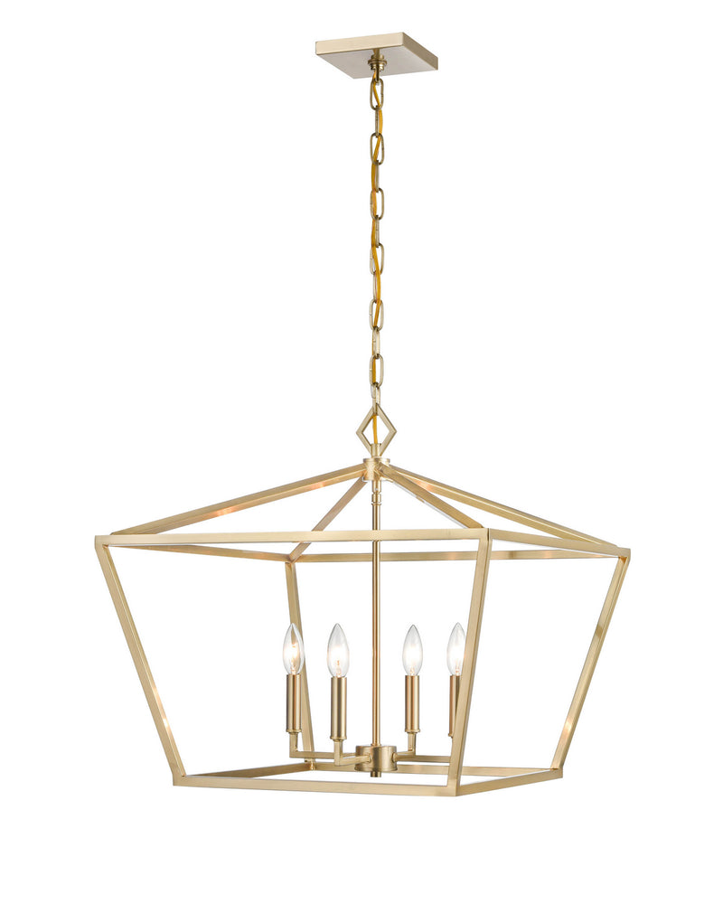 Millennium 3294-MG Four Light Pendant, Modern Gold Finish - LightingWellCo