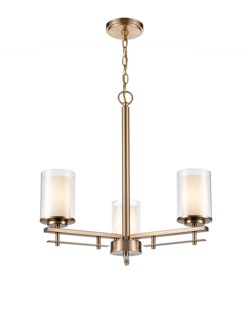 Millennium 5513-MG Three Light Chandelier, Modern Gold Finish - LightingWellCo