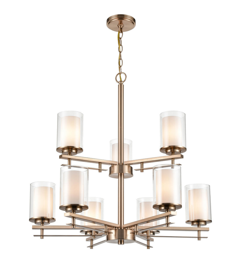 Millennium 5519-MG Nine Light Chandelier, Modern Gold Finish - LightingWellCo
